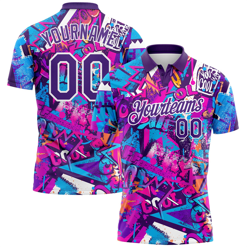 Street Fashion Name - Street Hip Hop Graphic Print Polo