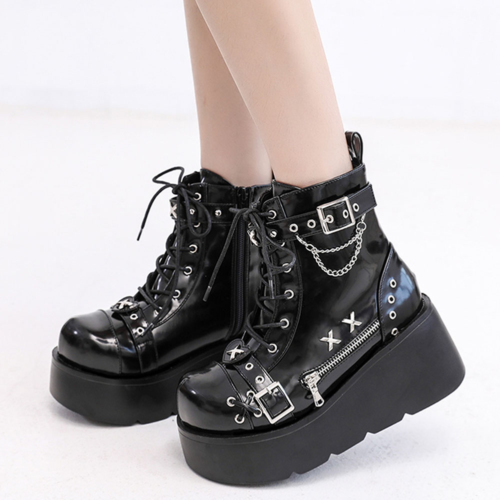 Street Fashion Lady - Brand New Ladies Goth Platform Ankle
