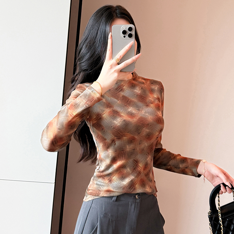 Y2K Mesh Top Women High Neck S - Street Fashion Photographers review and price