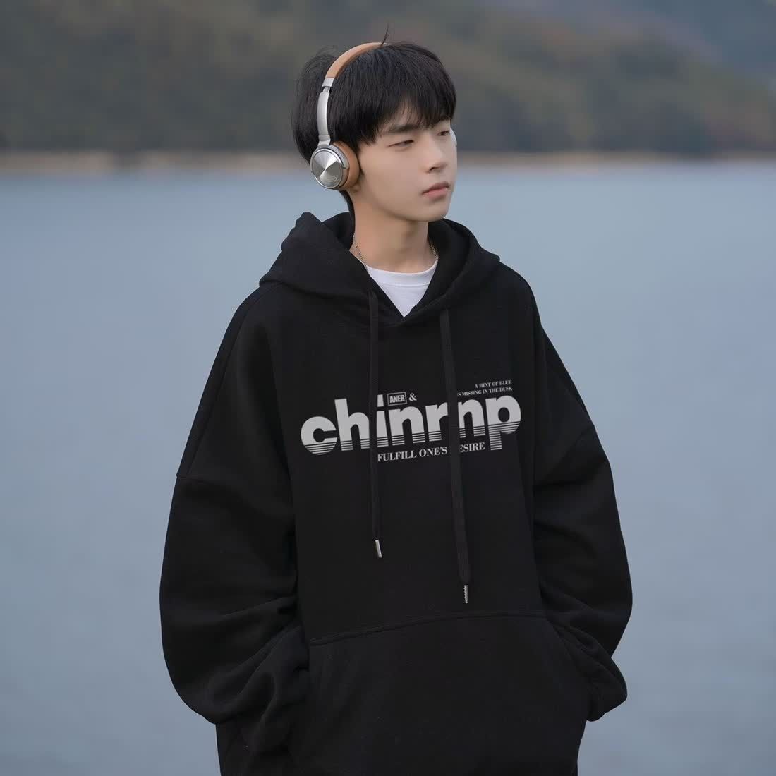 Mens With Hat Long Sleeve Hood - Street Fashion Culture review and price
