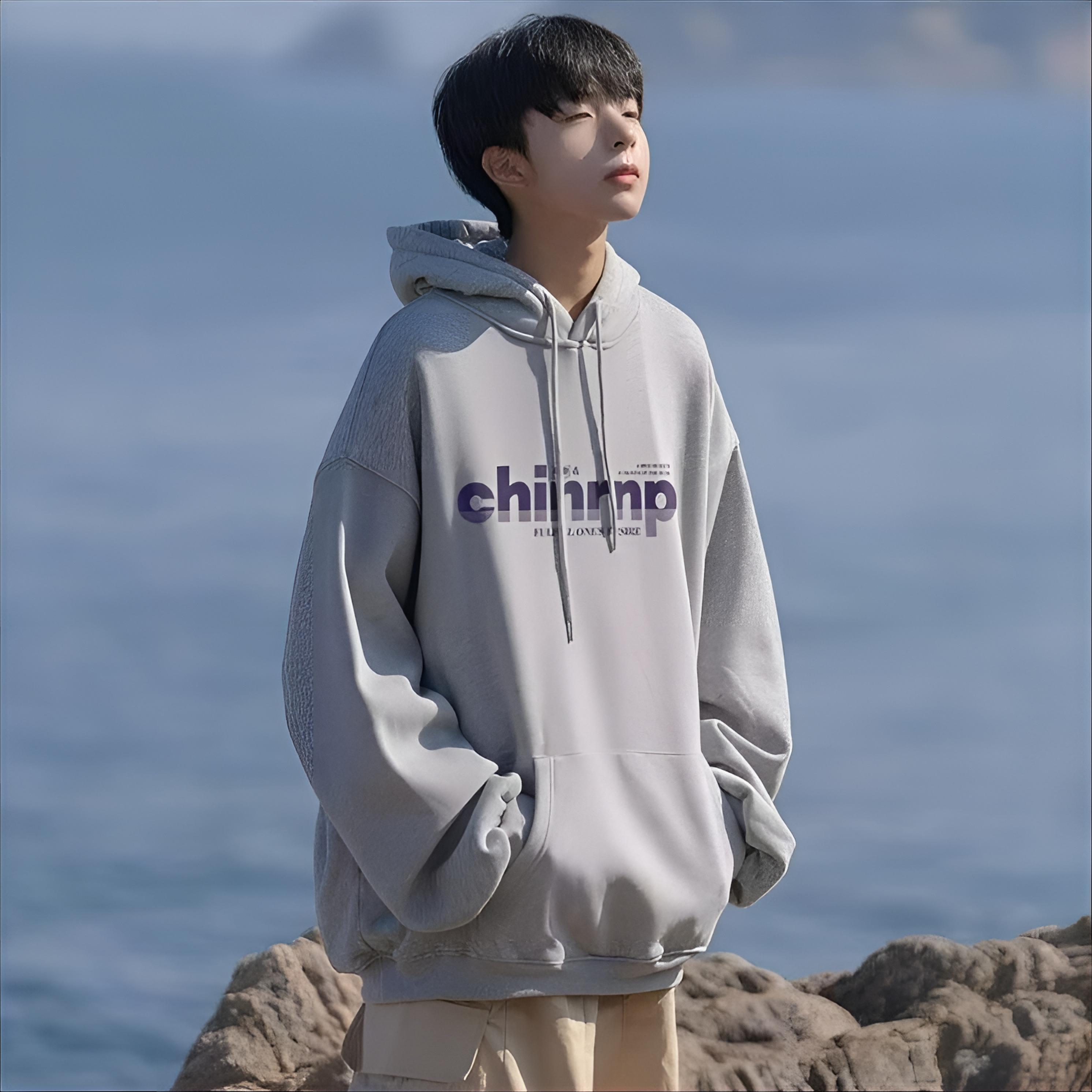 Mens With Hat Long Sleeve Hood - Street Fashion Culture review and price