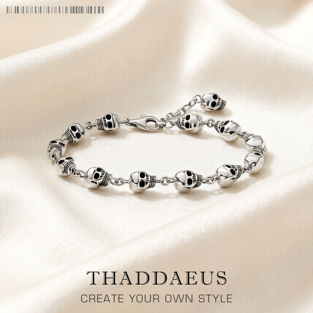 Skulls Link Chain Bracelets Pu - Street Fashion Europe review and price