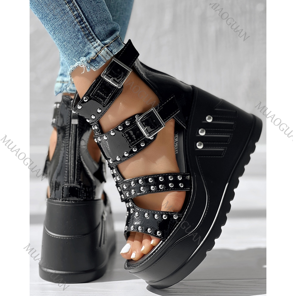 Fashion Women Peep Toe Black S - Street Fashion Shoes review and price