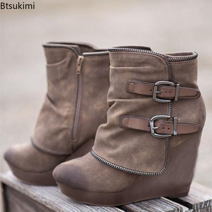 New Women's chunky Boots Zip H - Street Fashion Lady review and price