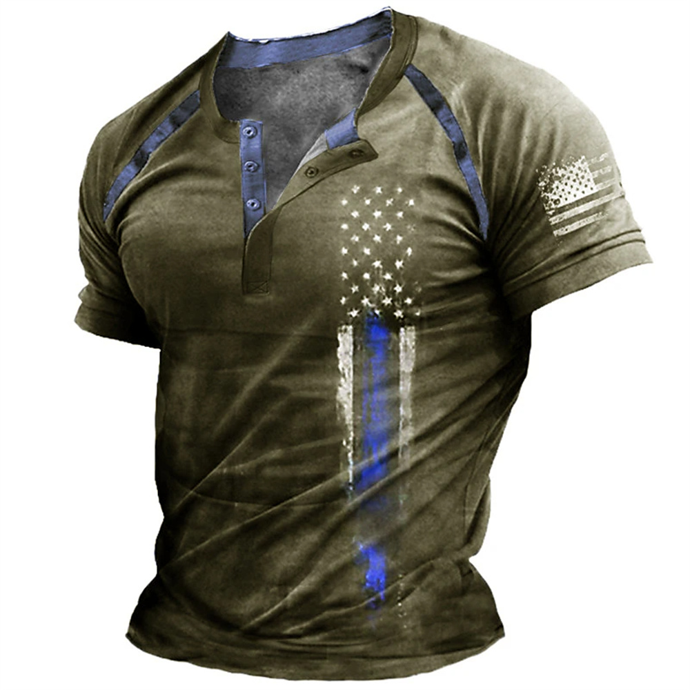 Funny 3D American Flag Print M - Street Fashion Clothing review and price
