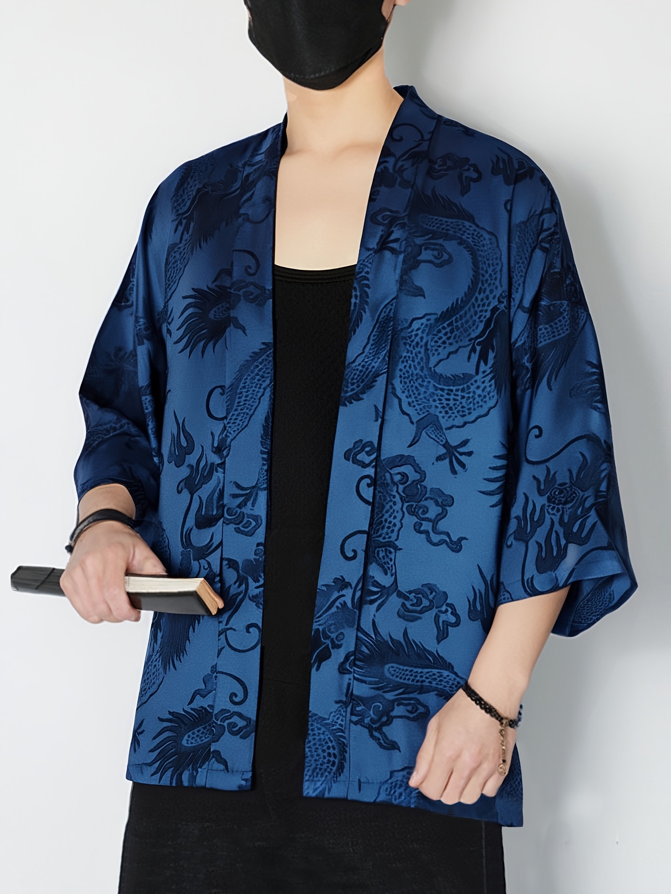 2026 Summer Men's Kimono 3D Pr - Street Fashion Clothing review and price