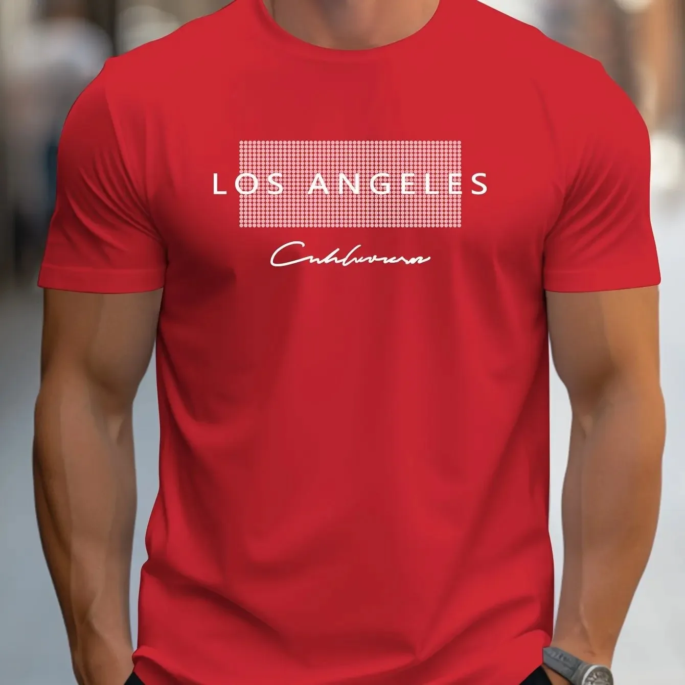 Summer Men's Casual Loose T-sh - Street Fashion Los Angeles review and price