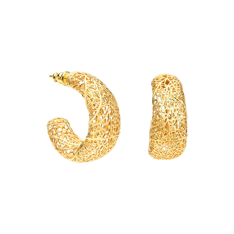 IVOG C Shape Hollowed Out Earr - Street Fashion Websites review and price