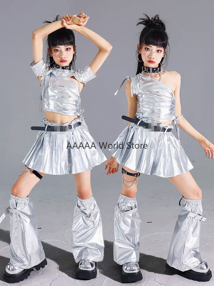 Cosplay Silver Crop Top Pleate - Street Fashion Europe review and price