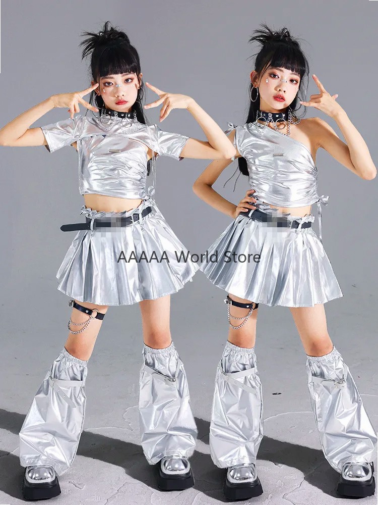 Cosplay Silver Crop Top Pleate - Street Fashion Europe review and price