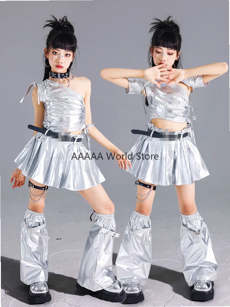 Cosplay Silver Crop Top Pleate - Street Fashion Europe review and price