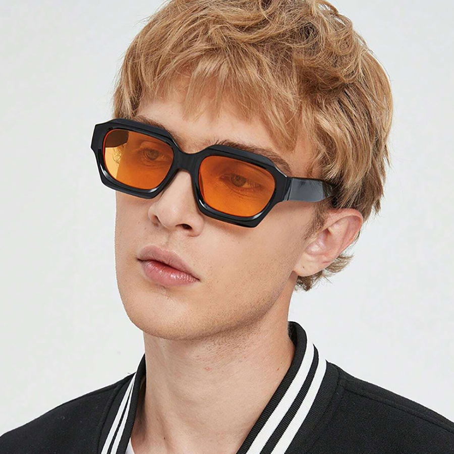 Simple Rough Frame Sunglasses  - Street Fashion Photographers review and price