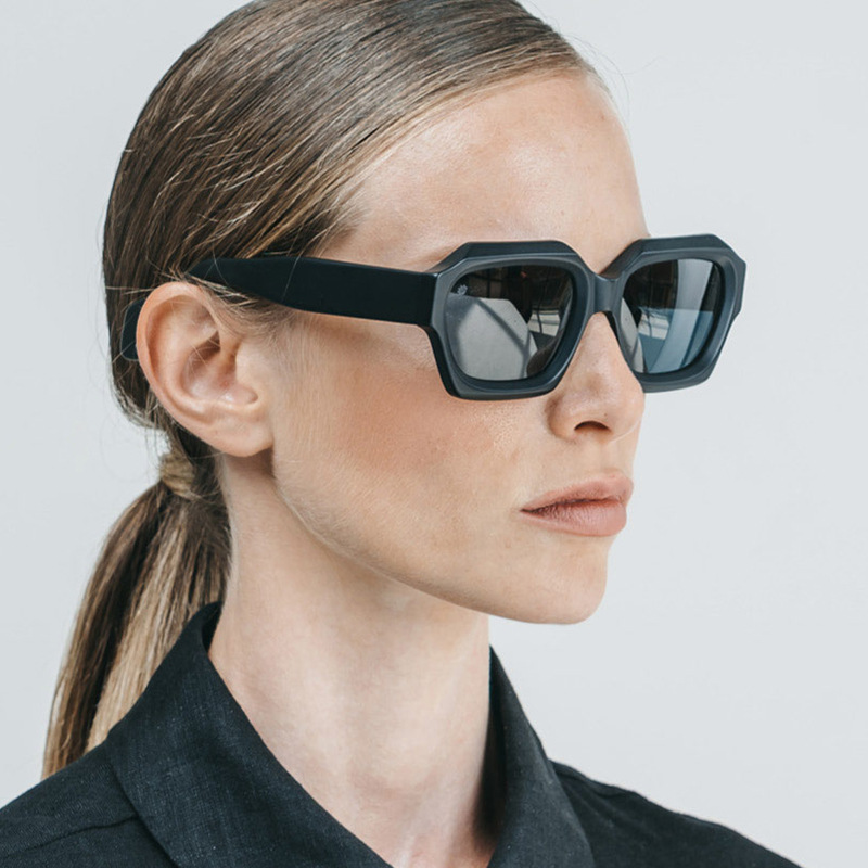 Simple Rough Frame Sunglasses  - Street Fashion Photographers review and price