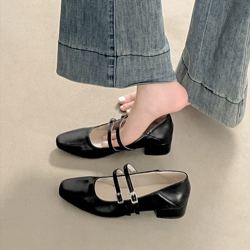 Square Toe Low Heel Women Silv - Street Fashion Lady review and price
