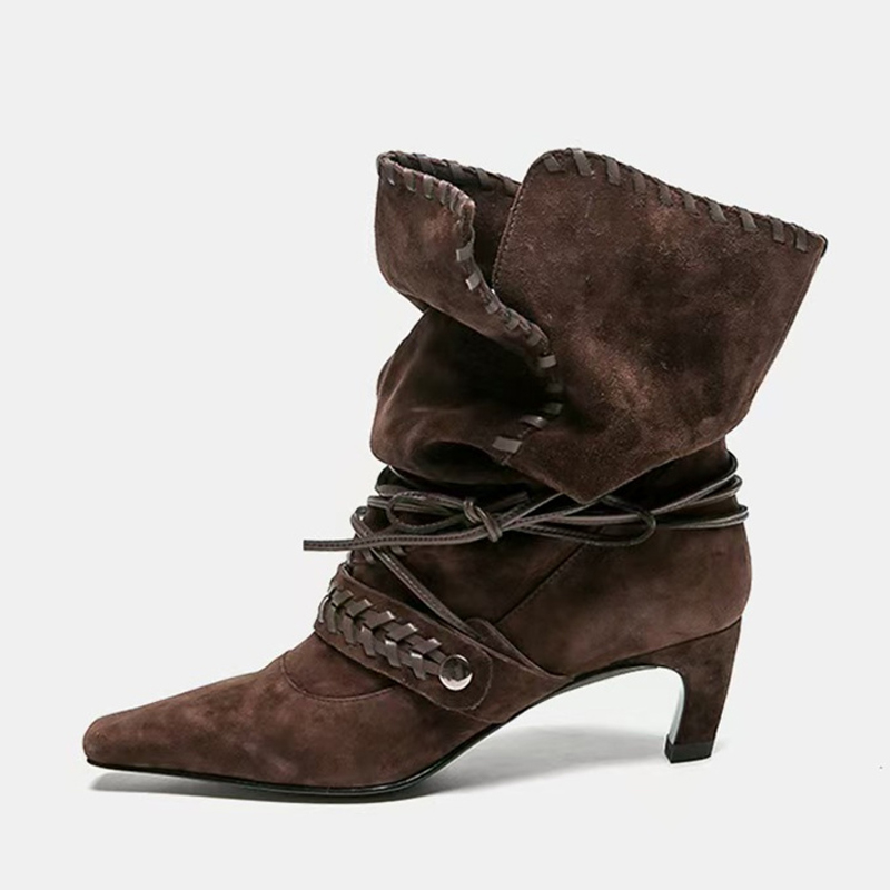 Liyke Autumn Winter Brown Sued - Street Fashion Lady review and price