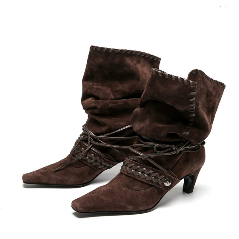 Liyke Autumn Winter Brown Sued - Street Fashion Lady review and price