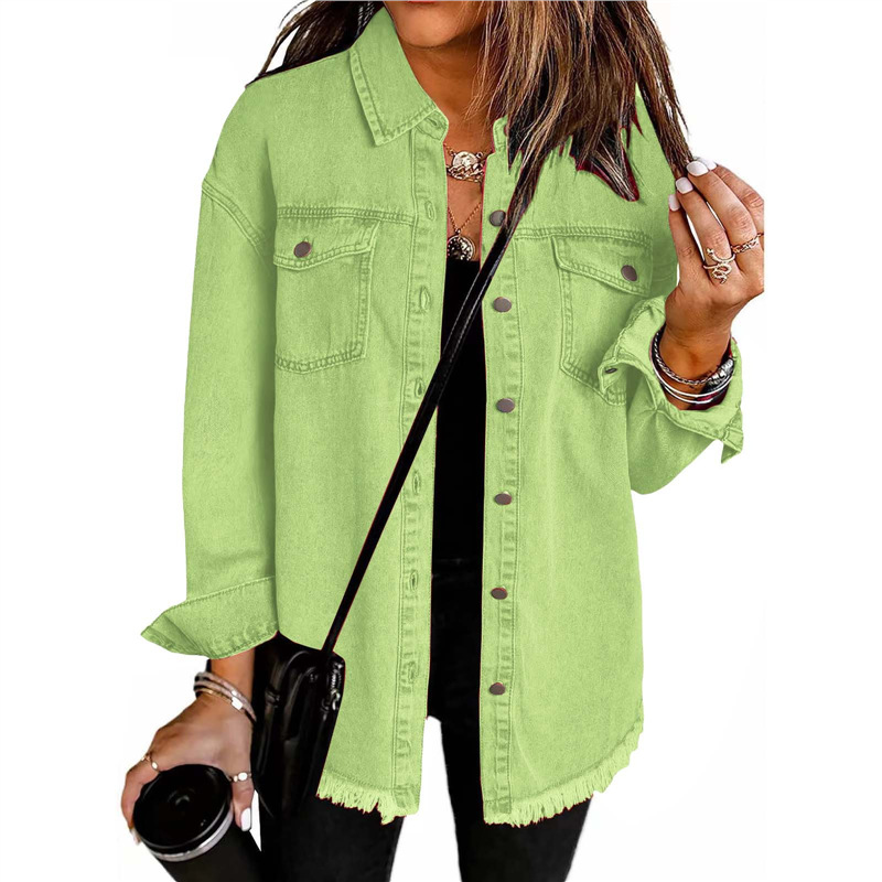 Women's Washed Denim Shirt Jac - Street Fashion Europe review and price