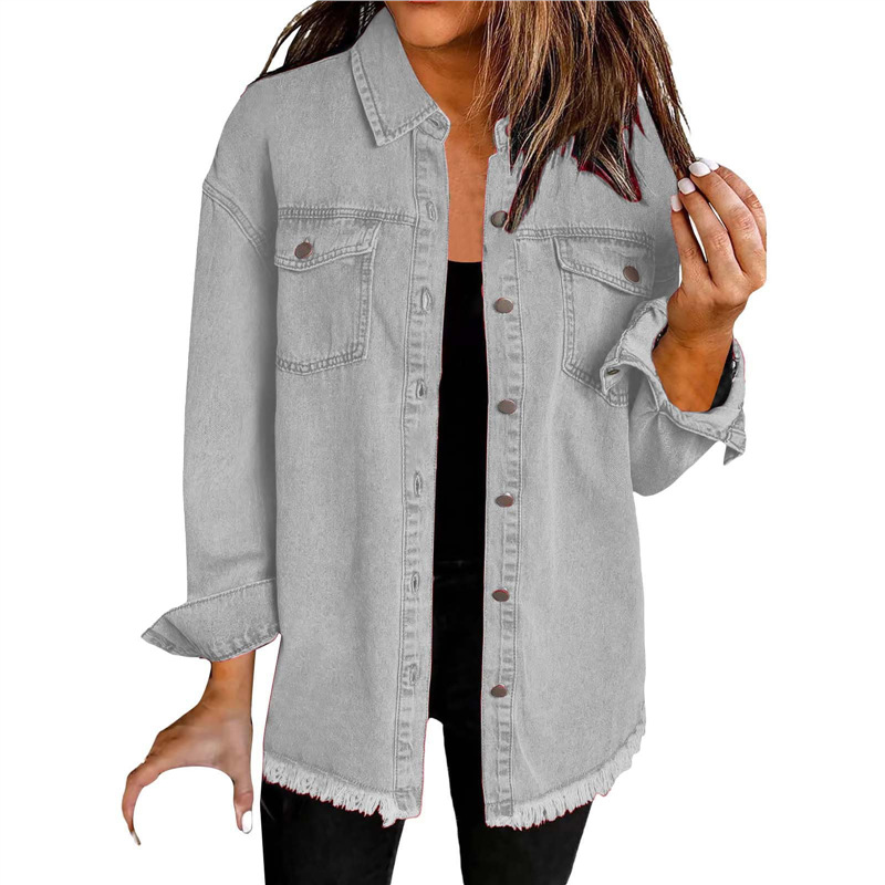 Women's Washed Denim Shirt Jac - Street Fashion Europe review and price