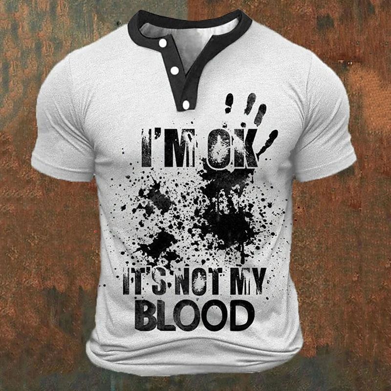Funny 3D Letter Print Men's He - Street Fashion Clothing review and price