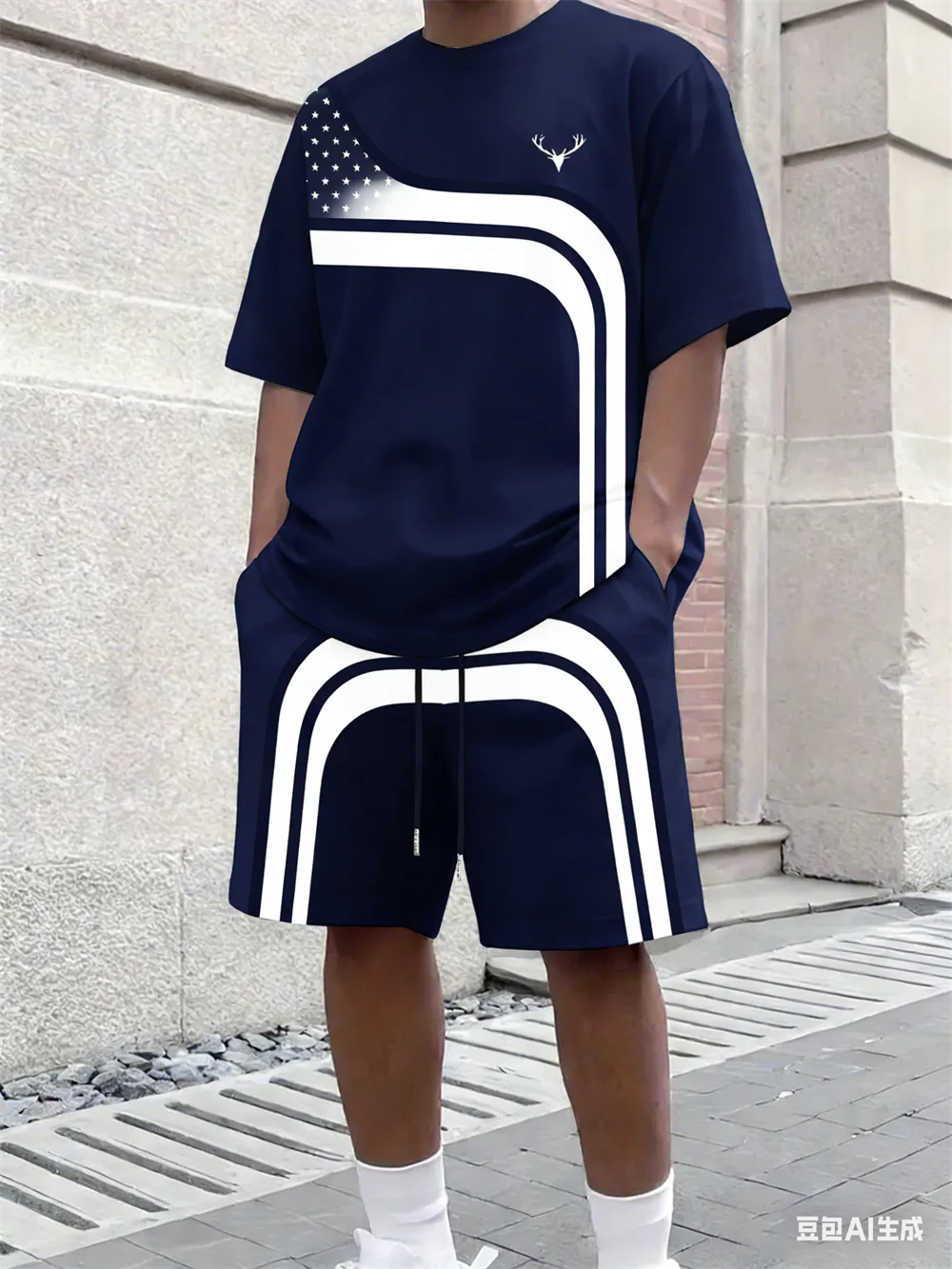 Fashion Summer Men's Stripe Pr - Street Fashion Clothing review and price